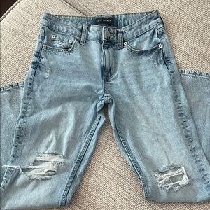 Aeropostale  Light Blue Ripped Low Rise Baggy